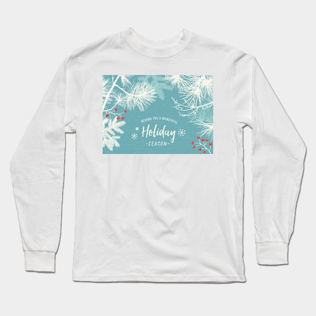 Happy Holidays Long Sleeve T-Shirt by NewburyBoutique